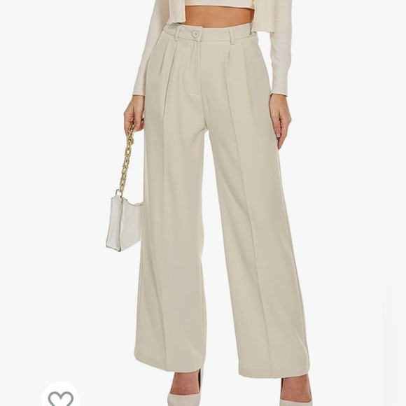 FUNYYZO Women's Wide Leg Pants. High Elastic Waist - Picture 4 of 4